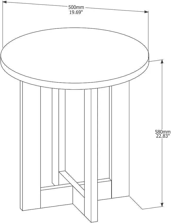 mesa de canto perolada branca mdf