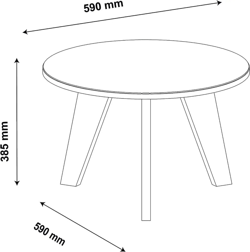 Mesa de centro com espelho redondo 100% mdf cor espanha branco-sala para sala de