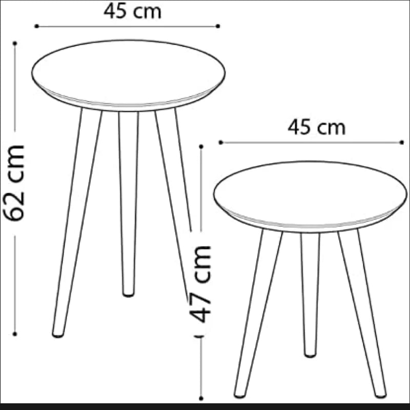 Mesa De Apoio Lateral Clássica Set  Black